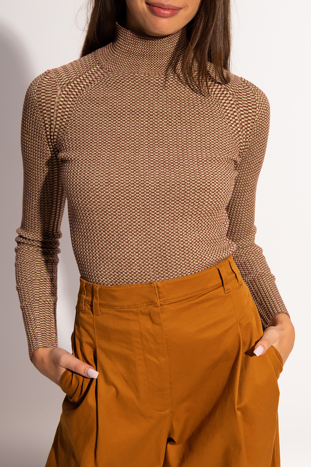 Brown Patterned top Proenza Schouler White Label proenza